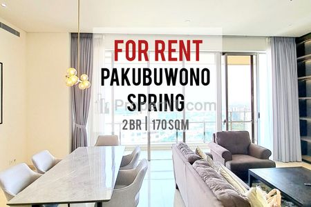 Sewa Apartemen Pakubuwono Spring 2+1 BR 170Sqm, Furnished, Bagus, Ready To Move In, Best View, Direct Owner 
