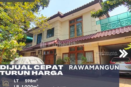 Dijual Rumah Bisa untuk Kantor dan Usaha Area Komersil Pinggir Jalan Raya di Daerah Rawamangun, Jakarta Timur