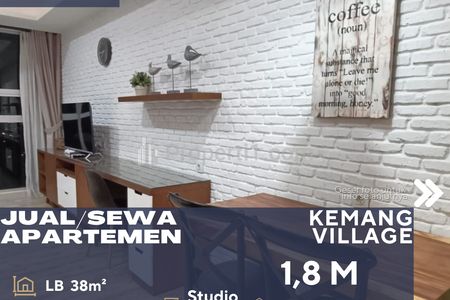 Dijual Apartemen Kemang Village Studio Tipe Full Furnish Siap Huni