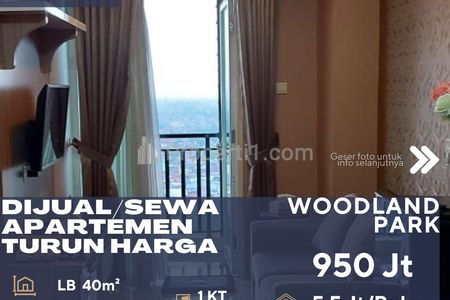 Jual/Sewa Apartemen Woodland Park Tipe 1BR Full Furnished di Kalibata Jakarta Selatan
