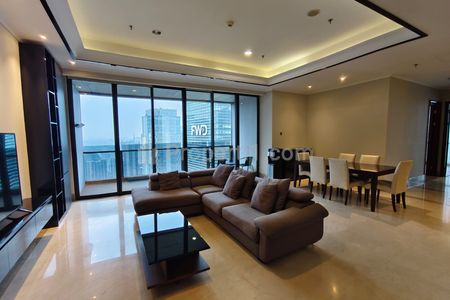Sewa Apartemen District 8 Senopati Furnish 4 BR Full Furnished, Private Lift, View City, Dekat SCBD, Sudirman, Kebayoran Baru, Jakarta Selatan