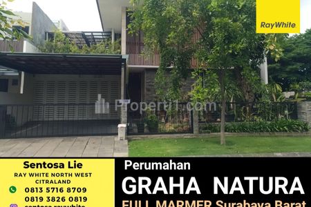 Dijual Rumah Citraland Area Graha Natura By Intiland Lantai Full Marmer Mewah Dekat GWalk Citraland, Pakuwon Mall, PTC, Supermall Surabaya