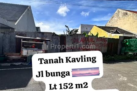 Dijual Tanah Bunga-bunga Suhat Malang, Luas Tanah 152 m2, Cocok Buat Kost-kostan