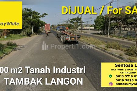 Dijual Tanah 1200 m2 di Tambak Langon - Asemrowo - Dekat Margomulyo - Kalianak Surabaya, Pelabuhan Teluk Lamong, Tanjung Perak NOL Jalan RAYA