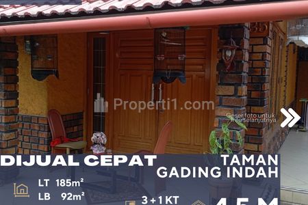Dijual Rumah Siap Huni Kawasan Nyaman Posisi Hoek di Kelapa Gading Jakarta Utara