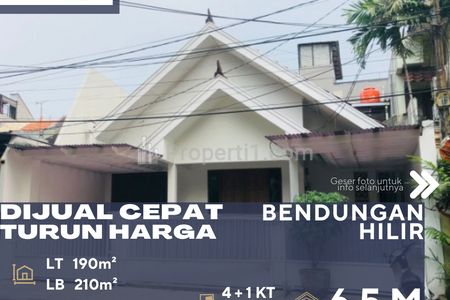 Dijual Cepat Rumah Bagus Siap Huni Harga Under Market Lingkungan Asri dan Tenang di Bendungan Hilir Jakarta Pusat