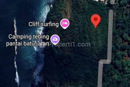 Jual Tanah 1 Hektar Hadap Laut, Pantai Suluban, Uluwatu Cliff, Kuta Selatan, Badung, Bali