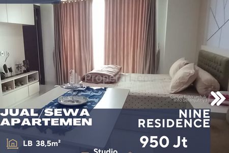 Dijual Apartemen Nine Residence Studio Tipe Murah Full Furnish di Mampang Jakarta Selatan