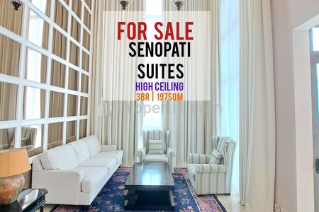 Sewa Apartemen Senopati Suites 3+1 BR 197sqm, Furnished, Siap Masuk, View Sudirman, Direct Owner 