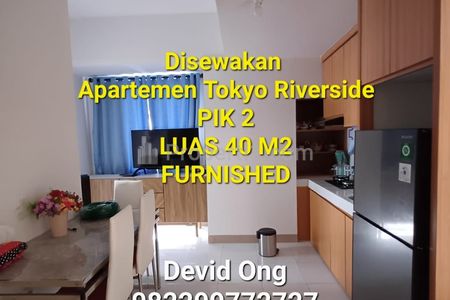 Sewa Apartemen Tokyo Riverside PIK 2 Tipe 2BR Luas 40 m2 di Tangerang