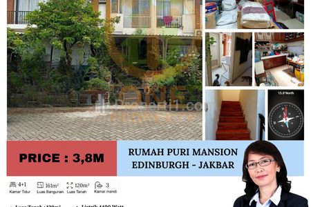 Dijual Rumah Bagus di Puri Mansion Edinburgh, Puri Kembangan - Jakarta Barat