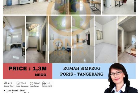 Dijual Rumah di Simprug Poris, Batu Ceper - Tangerang