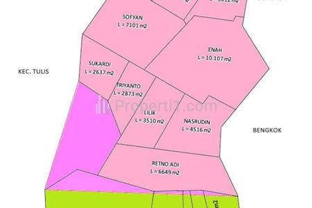 Jual Tanah 5 Hektar Murah, Akses Truk, Zona Industri, 700 Meter dari Raya Pantura di Wringingintung, Tulis, Batang, Jawa Tengah