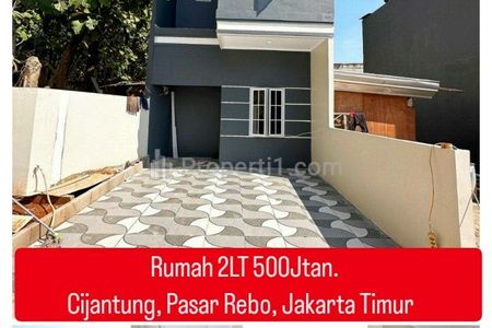 Jual Rumah Inden 2 Lantai 500 Jutaan di Cijantung, Pasar Rebo, Jakarta Timur