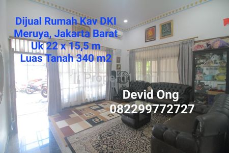 Dijual Rumah Kav DKI Luas 340 m2 di Jakarta Barat