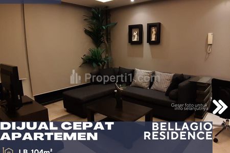 Dijual Apartemen Bellagio Residence 3BR Full Furnish Pool View Corner Room di Mega Kuningan Jakarta Selatan