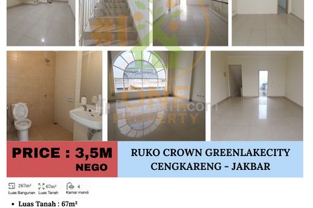 Dijual Ruko Crown, Green Lake City - Jakarta Barat