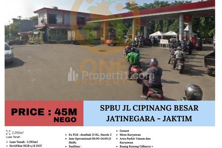 Dijual BU SPBU di Jl Cipinang Besar, Kec Jatinegara, Jakarta Timur