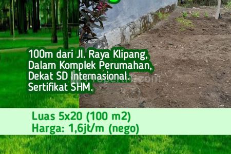 Dijual Tanah Hook Lokasi Nyaman Tenang Bebas Banjir Dekat RS KRT Wongsonegoro, Tembalang, Semarang