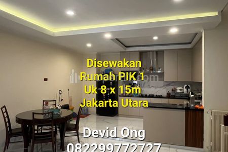 Disewakan Rumah Bukit Golf Mediterania PIK 1 Semi Furnished di Jakarta Utara