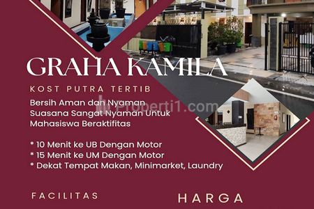 Sewa Kost Putra Dekat UB Universitas Brawijaya Malang, UM Universitas Negeri Malang, Universitas Widyagama, UMM Universitas Muhammadiyah Malang