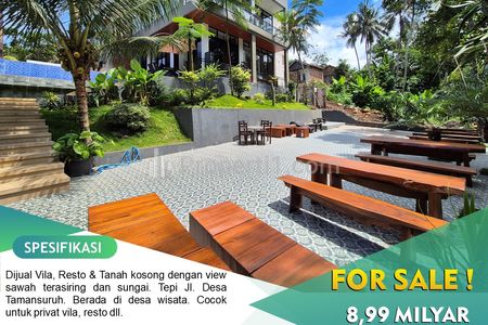 Jual Villa, Resto, dan Tanah Kosong di Tepi Jalan Desa Tamansuruh - Banyuwangi