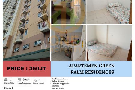 Dijual Apartemen Green Palm Residences, Duri Kosambi, Jakarta Barat - 2 BR Furnished