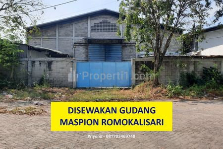Disewakan Gudang Romokalisari Asemrowo Surabaya, Ada Mess Karyawan dan Container 40 Feet Masuk Serta Ada Lahan Parkir Mobil di Dalam