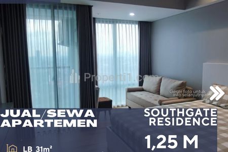 Disewakan Apartemen SouthGate Residence Studio Type Full Furnish Selangkah Menuju Mall AEON Tanjung Barat