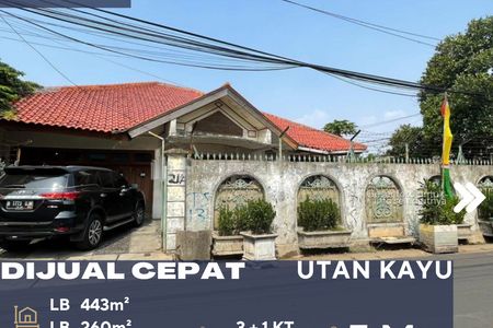 Dijual Cepat Rumah Kokoh 2 Lantai di Utan Kayu Jakarta Timur