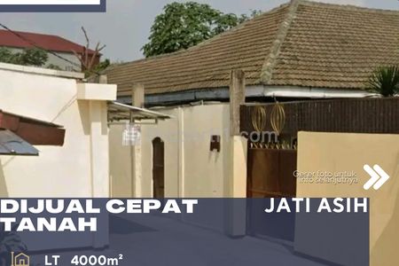 Dijual Tanah Lokasi Strategis Samping Jalan Raya di Jati Asih Bekasi