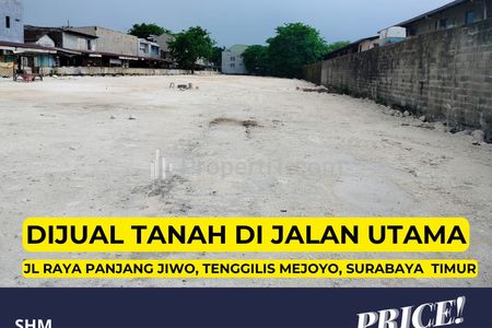 Dijual Tanah di Jalan Jl. Raya Jagir Wonokromo - Panjang Jiwo, Tenggilis Mejoyo, Surabaya Timur