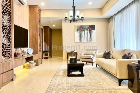 For Lease Luxurious Apartment at 1Park Avenue Strategic Location in South Jakarta - 2+1BR Full Modern Furnished