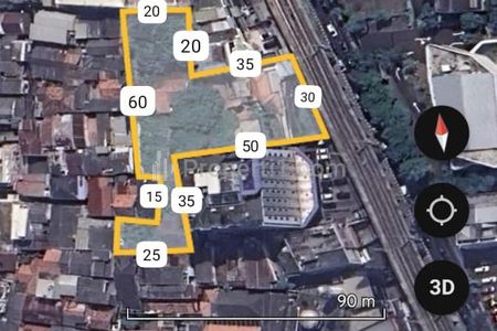 Sewa Tanah Luas 2804 m2 di Raya Fatmawati, Zona Komersil, Kebayoran Baru, Jakarta Selatan