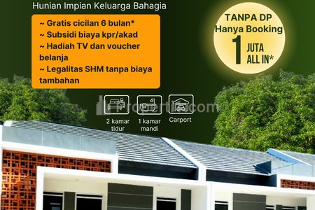 Dipasarkan Rumah Komersil Siap Huni Tanpa DP di Pusat Kota Cicalengka Bandung Free Biaya-biaya