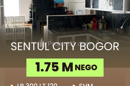 Jual Rumah Sentul City Bogor 3 Lantai Plus Rooftop Semi Furnished Siap Huni