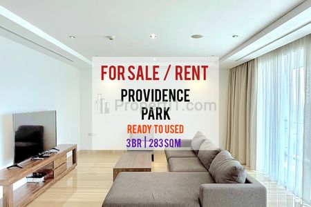 Sewa Cepat Siap Huni Apartemen Providence Park 3BR 283sqm, Furnished & Bagus, Direct Owner