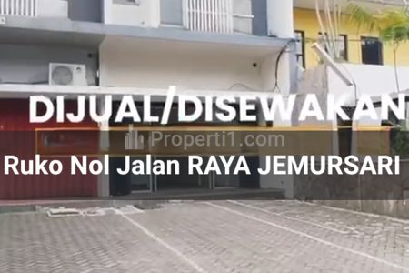 Disewakan Ruko Raya Jemursari - Raya Prapaen- Tenggilis Mejoyo - Parkiran Luas - Nol Jalan Raya Komersial Cocok Buat Segala Usaha