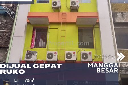Dijual Ruko dan Kamar Kost 4 Lantai Full Terisi di Mangga Besar Jakarta Barat