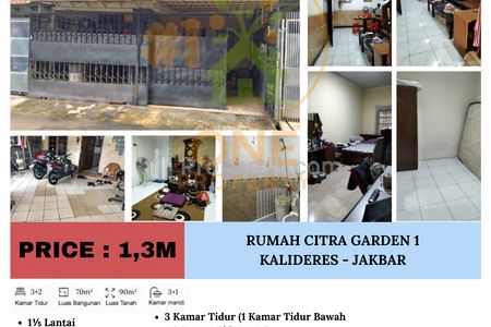 Dijual Rumah Citra 1, Kalideres - Jakarta Barat