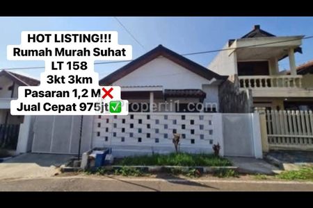 Dijual Rumah Suhat Malang, Luas Tanah 158 m2