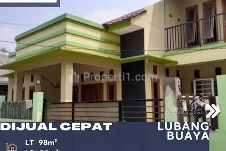 Dijual Rumah Lokasi Strategis Bebas Banjir di Lubang Buaya Jakarta Timur