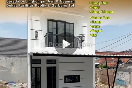 Jual Rumah Townhouse di Ceger, Cipayung, Jakarta Timur Dekat Pintu Tol