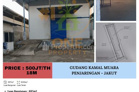 Dijual Gudang Kamal Muara, Penjaringan - Jakarta Utara