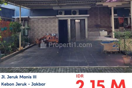 Dijual Lelang Rumah MURAH  Jalan Jeruk Manis, Jakarta Barat