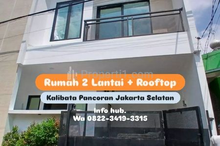 Jual Rumah 2 Lantai Bonus Rooftop di Kalibata Pancoran Jakarta Selatan