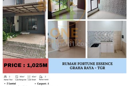 Dijual Rumah Fortune Essence, Graha Raya, Serpong Utara, Tangerang Selatan