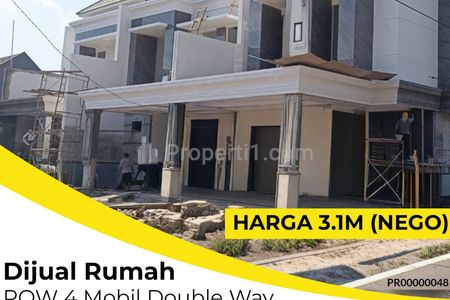 Dijual Rumah Baru Galaxy Bumi Permai, Araya 2 – Surabaya Timur Desain American Classic Mewah, Row 4 Mobil Double Way