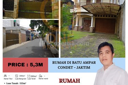 Dijual Rumah Lelang di Batu Ampar, Condet - Jakarta Timur