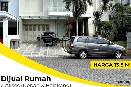 Dijual Rumah Villa Bukit Regency 3 Pakuwon Indah Surabaya Barat - Bonus 6 AC Balkon dan 2 Akses Depan Belakang